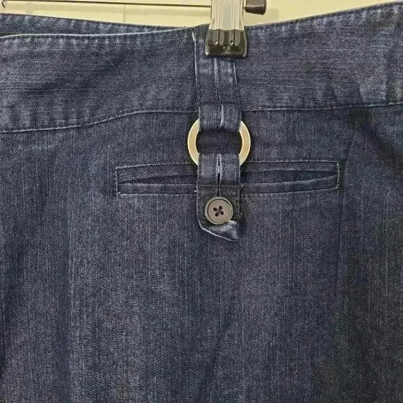 Larry Levine Trouser Jeans Buckle Detail straight Leg Size 16 - Picture 4 of 8